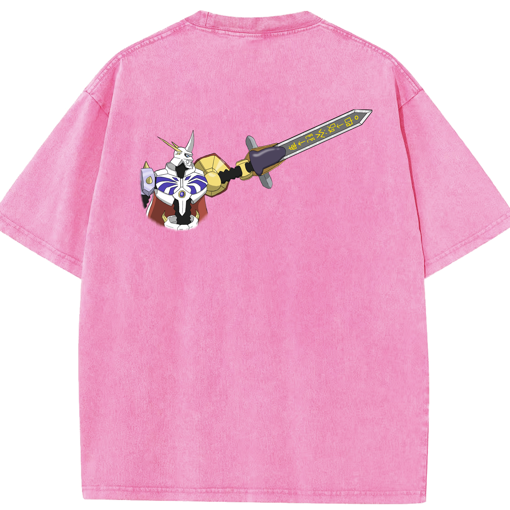 （画像用） Digimon デジタルモンスター/デジモン 綿100% ヴィンテージ風 半袖Tシャツ（背面プリント）